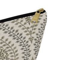 Mumbai Lace Accessory Pouch w T-bottom in Brown